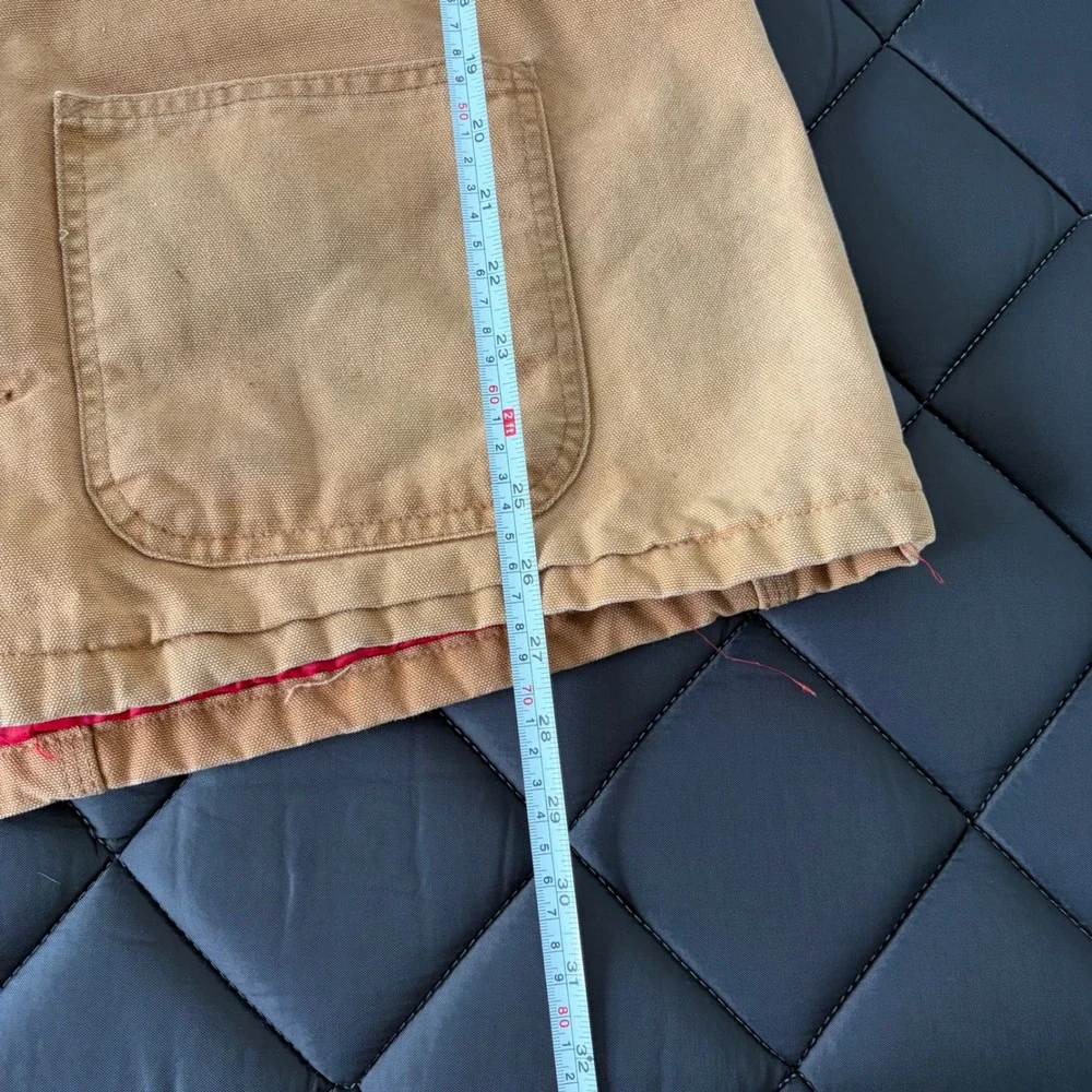 Carhartt Vintage Chore Coat Blanket Lined Duck Canvas Brown Tan Jacket